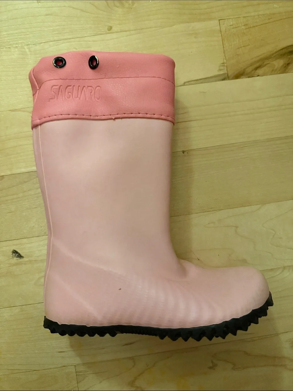 Saguaro Kid's Brisk Barefoot Rain Boots Pink-Winter Plush / EU 25